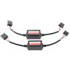 Qiilu 2PCS H7 LED Decoder faro Canbus Resistor Radio per Audio Anti-interferenza Anti-sfarfallio Filtro Canceller per H7