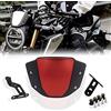 Aveko CB650R cb650 r 2019-2022 Moto Auto Schermo Della Bicicletta Parabrezza Della Bicicletta CB650 R Parabrezza Visiera con Staffa di Montaggio Della Bicicletta (rosso)
