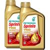 Petronas Kit 2X Sprinta Olio Motore 100% Sintetico per Moto e Scooter 2 Tempi T900-2 Confezioni da 1 Litro