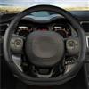 DZSHONGXINSM Copri Volante Coprivolante In Fibra Carbonio + Pelle Per Fiat Per Panda 2013-2022 Accessori Auto Custodia Volante Auto(BLACK D SHAPE)