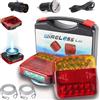 TXGSDXS Luci Posteriori Rimorchio Wireless LED Magnetiche 12/24V 7 Poli | Ricaricabili con indicatore batteria LED, IP65, omologate ECE/EMC, fissaggio magnetico stabile per rimorchi, camper e camion