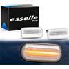Esselle Parts Coppia Frecce Laterali Trasparenti Progressive Dinamiche a LED per Jeep Patriot, Compass MK1, Cherokee KK, Grand Cherokee MK3 WK, Plug and Play Canbus Nessun Errore