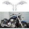 DREAMIZER Specchietti Retrovisori Universali per Manubri Moto da 8 mm e 10 mm, Mini Specchietti Street Glide Compatibile con Harley Touring Softail Sportster CVO e Altre Moto