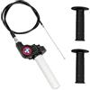 HOVCEH Gas Rapido, HOVCEH 22mm Kit Acceleratore Rapido Moto, Manopola dell'acceleratore con Cavo da 120 cm, Lega di Alluminio Acceleratore Moto per Moto da Cross, ATV, E-bike da 110-250 Cc, Nero