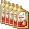 Petronas Kit 5X Sprinta Olio Motore 100% Sintetico per Moto e Scooter 2 Tempi T900-5 Confezioni da 1 Litro