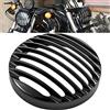 KATUR 5 3/4 Nero Alluminio Faro Grill Copertura Per 2004-2014 Sportster XL 883 1200