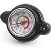 Generico Tappo radiatore ad alta pressione con indicatore di temperatura, 1,8 Bar 25,6 psi Tappo radiatore universale per Honda Yamaha Kawasaki Suzuki Polaris Ranger Husqvarna Moto Dirt Bike Modelli ATV
