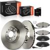 Frankberg Set freni incl. 2x Dischi Freno + 4x Pastiglie dei Freni Anteriore Compatibile con Passa.t Variante 3G5 CB5 Golf VII 5G1 BE1 BE2 BQ1 Replace# JZW615301H, 5C0615301B