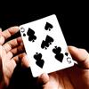 Generic 5 a 9 (versione aggiornata) Trucchi di magia punto mobile visivo cambio carta magia mago primo piano illusioni di strada espedienti oggetti di scena (retro blu) (retro blu)