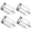 HDCRYSTALGIFTS Confezione da 4 prismi triangolari in cristallo K9 trasparente da 50 mm, per foto, arcobaleno, prismi ottici, vetro, insegnamento, fisica, spettro della luce rifratta, regalo per studenti