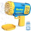 VorPrillynt Pistola Bolle di Sapone, Sparabolle di Sapone, Design a Colori con Giunzioni, per Bambini Giochi all'aperto e al coperto Festa a tema d'estate Compleanno, Blu