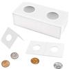 Uncle Paul 50 Pezzi Custodie per Monete 20,5mm - Finestre in PE 20,5mm, Cartone Acido Libero 2x2 Pollici per Monete Fino a 19mm CS07205