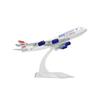 QIYUMOKE 1/400 British Aircraft 747 Model - Kit Modello di Aereo in Metallo Pressofuso con Supporto (6 pollici) Boeing 747 modello di Aeroplano, Regalo per gli Appassionati di Aviazione