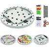 CHARMNAIL Gioco da Tavolo Magnetico 4 in 1, Gioco con Calamite, Puzzle a Corda & Scacchi Magnetici, Gioco di Strategia per Bambini e Adulti, Viaggio, Famiglia, Feste, 2-4 Giocatori