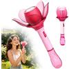 HBSFBH Macchina per bolle di sapone di Loto, soffiatore di bolles di Loto, Pistola Bolle di Sapone di Loto, Sparabolle di Sapone Automatica di Loto, macchina a bolle di fiori, per feste all'aperto