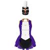 Lpdshaa Costume Domatrice Circo Bambina Costume Guardia Reale Soldato con Cappello Body Leotard da Presentatore del Circo Costumi in Maschera Carnevale Halloween Viola 7-8 anni