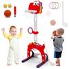 Forroby 4 in 1 Canestro Basket Bambini,Canestro per Bambini da Interno ed Esterno Portatile e Regolabile in Altezza 100-120 cm, Giochi Esterno con Vari Accessori,dai 3 agli 8 Anni