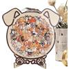 Générique Cute Wooden Animal Puzzle Set, Framed Jigsaw Table Decor Toy, for Home Use Purpose, Natural Wood Build Material, Animal Shape Design, Living Room Bedroom Shelf Display Study Use