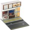 RCGOFOLLOW Scenario diorama multifunzionale per modelli di auto in Per scala 1/64 con tracciato stradale e caratteristiche realistiche, incluso l'aspetto dei modelli di edifici, Ristorante barbecue