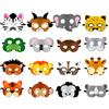 Sdjuifsd 12 Pezzi Maschere Animali per Bambini, Maschera di compleanno, Maschera di Feltro, Maschere da Cosplay, Elastici, Ragazzi e Ragazze, Festa Giungla, Festa Compleanno, Mascherata, Carnevale