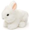 Uni-Toys - Coniglio d'angora bianco, sdraiato - 18 cm (lunghezza) - Coniglio di peluche, coniglio - Peluche