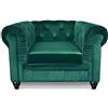 Menzzo Grand Poltrona, Velluto, Verde, 110