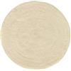 HAMID Tappeto da Interno/Esterno in PET Riciclato - Lavabile e Impermeabile - Ecologico e Sostenibile - Perfetto per Terrazza, Giardino o Soggiorno (120x120cm, Crema)