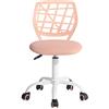 MEUBLE COSY Sedia da Ufficio Ergonomica, Sedia Scrivania Girevole Regolabile in Altezza, Senza Braccioli, con Ruote per Computer, Studio e Cameretta, Rosa Corallo