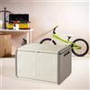 Dmora Baule Brakel, Cassapanca multiuso, Baule contenitore, Box portaoggetti, 100% Made in Italy, 96x53h57 cm, Beige e Marrone