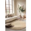 Hanse Home Tappeto in iuta Rangpur rotondo, naturale, tessuto a mano ed ecologico, in fibra naturale di iuta per soggiorno, camera da letto, sala da pranzo, corridoio, cucina, colore bianco naturale,