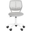 MEUBLE COSY Sedia da Ufficio Ergonomica, Sedia Scrivania Girevole Regolabile in Altezza, Senza Braccioli, con Ruote per Computer, Studio e Cameretta, Tortora Chiaro