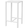 Tavolino Alto da Giardino 60x60x110 cm Iseo in Acciaio Bianco