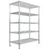 Scaffale in Acciaio Cromato 5 Ripiani 90x35x180 cm Fadi