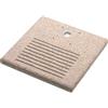 Base Quadrata 40x40x4 cm per Fontane con Ghiera Grande in Cemento Belfer 42/BSE/7.T Tortora