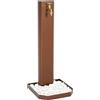 Fontana da Giardino Design a Colonna Ovale Rubinetto in Ottone e Base con Ciottoli Corten