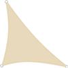 Rivenlo Tenda a Vela Ombreggiante Triangolare 5x5x7,1 m Traspirante, Protezione Raggi UV 98% HDPE Tenda da Sole Parasole per Esterno Giardino Terrazza Balcone, Beige