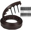 GARDENIX LineBORDER - Bordo flessibile in plastica, 20 ancore, lunghezza 10 m, altezza 6 cm, colore marrone…