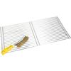 KOTARBAU® Griglia in acciaio inox rettangolare con nome e spazzole in acciaio per la pulizia (58 x 30 cm)