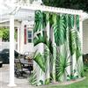 Hiseng Tende da Esterno con Anelli 1 Pezzi Stampa Pianta Fiore Tende da Sole per Esterno Tenda Oscurante Impermeabile per Balcone Giardino Pergola Protezione e Privacy (132x213cm,Bianco)
