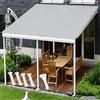 AUWUUA Tenda a Vela Parasole 1.3x2m/130x200cm Rete Ombreggiante con Occhielli, Rettangolare Impermeabile Tenda Parasole Protezione UV, PES 220 g/m² per Esterno Giardino Terrazzo, Grigio Chiaro