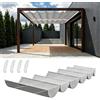 GUOYFEN Vela Ombreggianti Onda Retrattile 80 x 900 cm Regolabile, Protezione Solare, Resistente Ai Raggi UV Telo Ombreggiante Esterno Tenda a Vela Giardino per Traliccio e Gazebo, Grigio Chiaro
