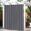 Hiseng Tende da Esterno con Anelli, 1 Pezzi Tende da Sole Tenda Oscurante Impermeabile Tinta Unita Tenda per Esterni per Giardino Cortile Balcone Protezione Solare Privacy (132x213cm,Grigio Scuro)