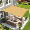 Sunnylaxx 3.5x4.5m Sabbia Tenda a Vela Rettangolare, Impermeabile Vele Parasole Protezione UV per Esterno, Giardino e Terrazza, Piscina
