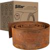 Sillar Bordura per Aiuola in Acciaio Corten 10 m - Bordatura per Giardino 140 mm - Bordo per Aiuole Flessibile in Metallo Patinato