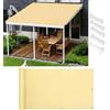 AUWUUA Vela Ombreggiante Rettangolare Impermeabile 2.5x1m/250x100cm Tenda a Vela Giardino Protezione UV, PES 220 g/m² Tende da Sole con Corda e Occhiellato per Esterno Giardino, Giallo Sabbia