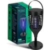 V-TAC Zanzariera Elettrica Portatile Ricaricabile con Panello Solare o Porta USB-C - Design Innovativo 3 in 1 - Luce Blu UV Uso Interno, Esterno, Giardino, Viaggi - Trappola Elettrica Zanzare Insetti