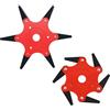 BAPPKON Testina Universale per Decespugliatore, 22,9 cm × 6 Denti con Punta in Carburo per Taglia Erba, Spine, Cespugli, Viti (Confezione da 2)