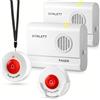 SYNLETT 2 Cercapersone caregiver con 2 pulsanti di chiamata wireless | Doppio ricevitore per caregiver e familiari, ideale per anziani e assistenza domiciliare.