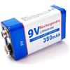 Generico 1 BATTERIA RICARICABILE 9V 380MAH VIDEOGIOCHI 9 VOLT NIMH TELECAMERE PILA GIOCHI