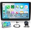 Rimoody 4G+64G Android Autoradio per Renault Trafic 2001-2010/Opel Vivaro 2006-2010/Nissan Primastar 2006-2014 Wireless Carplay Android Auto, 10.1 Pollici Incell Touchscreen GPS WiFi Bluetooth FM/RDS/EQ/SWC